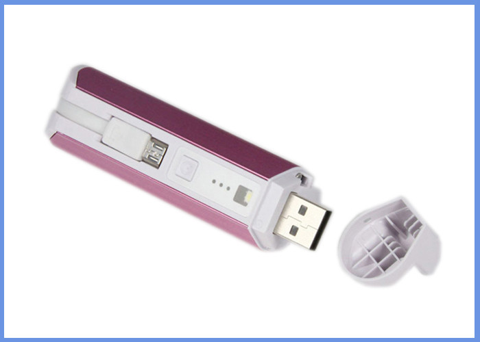 Mini Taşınabilir USB Güç Paketi 2200mAh Mikro USB Kablosu, 18650 Pil Dahili