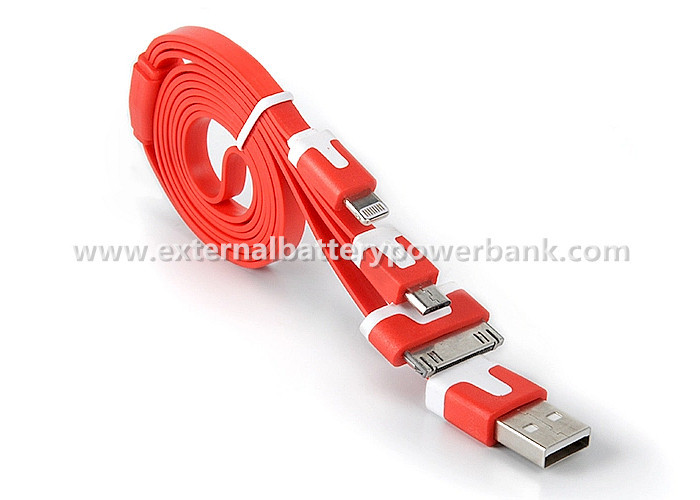 3 In 1 Flat USB Veri Aktarım Kablosu