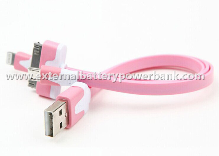 iphone / Samsung için 1 USB Kablosu USB Veri Aktarım Kablosu 3 renkli