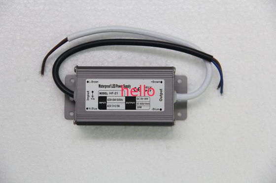 IP68 650mA 21W Sabit Akımlı LED Güç Kaynağı 20V - 36V DC, Anahtarlama Güç Kaynakları