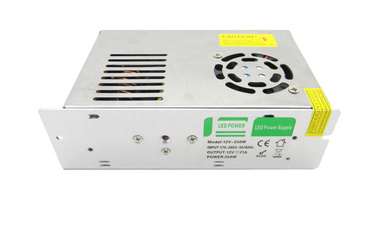Yüksek Etkinlik Anahtarlama Güç Kaynağı Adaptörü DC12V 250W, CE Sertifikalı