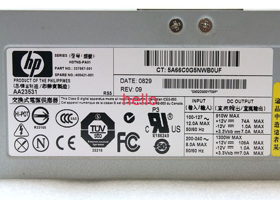 Compaq 337867-001 Etkin Fanlı 1300W HP Sunucu Güç Kaynakları