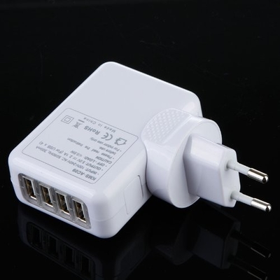 4 Port evrensel USB seyahat şarj Wall AC adaptörü için ev, Multi Tak