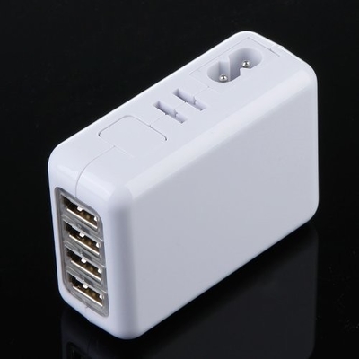 4 Port evrensel USB seyahat şarj Wall AC adaptörü için ev, Multi Tak