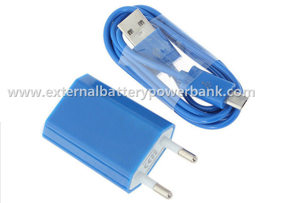 Renkli Duvar Şarj Aleti Samsung / iPhone için 5V 1A Evrensel USB Seyahat Şarj Cihazı EU Fişi