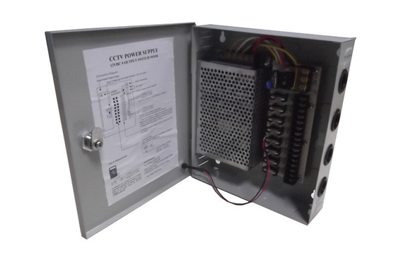 12V 5Amps CCTV Güç Kaynağı Kutusu 9 Kanal, CCTV Kamera Güç Kaynağı