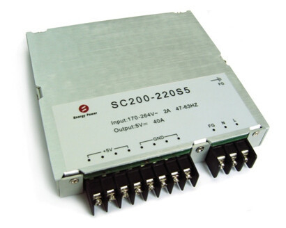 200W Yüksek Güç AC-DC Güç Kaynakları Tekli çıkış 5V SC200-220S5