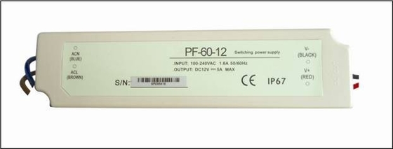 LED Aydınlatma 60 Watt Sabit Voltajlı LED Sürücü IP67 24V DC, Yüksek Güvenilirlik