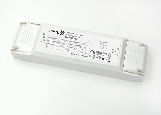 Titreşim Olmadan Yüksek Güç 12V Sabit Voltajlı Kısılabilir LED Sürücü 75W