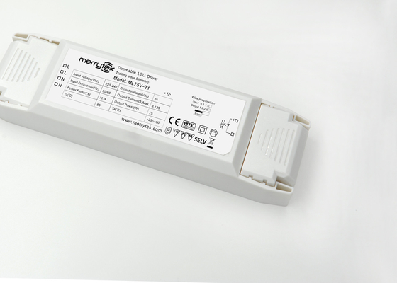 75 Watt Sabit Voltajlı Kısılabilir LED Driver 24V iP20 CE 30000h Ömür Süresi