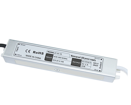 Led Şerit Işığı için Yüksek Verimli Giriş AC 110-264V 25W suya dayanıklı LED Sürücü