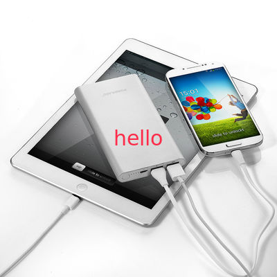 Evrensel 10000MAH Taşınabilir Cep Telefonu Güç Bankası Lityum Polimer Hücre Hızlı Şarj