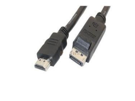 Displayport 1.1 USB Veri Aktarımı Kablosu HDMI 1.3b Siyah PVC Premold