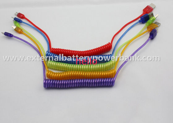 Samsung / samsung galaksisi için Spring Led Micro USB Veri Transferi Kablosu