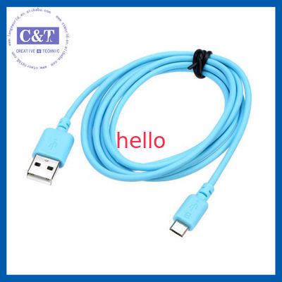 Renkli Mikro Smartphone USB Veri Aktarımı Kablosu Yüksek Hızlı 2&#39;si bir arada