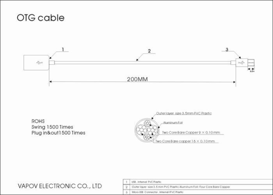 Mikro usb cep telefonu ve tablet Yaratıcı USB Kablosu, OTG USB&#39;den USB Veri Transferi Kablosuna