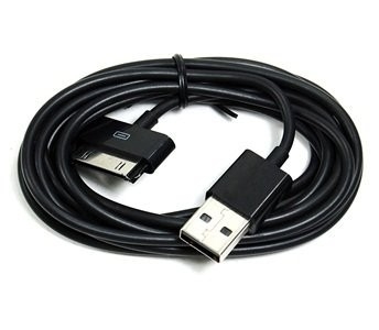 Ekstra uzun 6 FT USB veri Sync tel kablo için 3GS iPod iPad, Apple iPhone 4 4S siyah