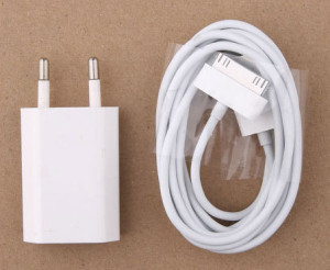 AB Tak AC Şarj Cihazı USB Veri Şarj Kablosu Cep Telefonu Aksesuar iPod / iPhone 4 / 4s için