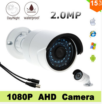 Sony IMX322 sensörü Cmos1080P AHD CCTV kamera, su geçirmez güvenlik kurşun kamera