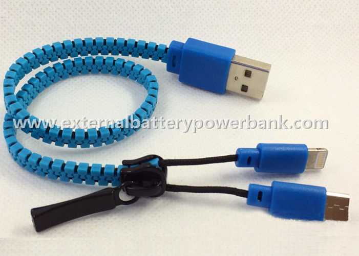 Fermuar USB Veri Aktarımı Kablosu, Cep Telefonu 2 inç USB Şarj Kablosu